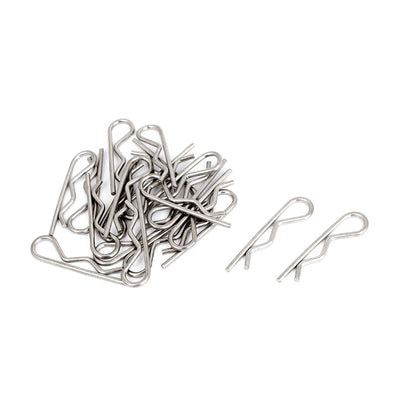Harfington Uxcell 1.5mm x 33mm Stainless Steel Hair Pin Style Cotter Clip  Silver Tone 20 Pcs