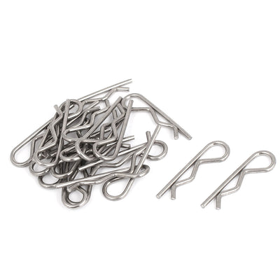 Harfington Uxcell 1.8mm x 35mm Hair Pin Shaped Cotter Clip 20 Pcs for Trucks Tractors
