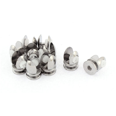 Harfington Uxcell Plastic Screw 5-8mm Thickness Glass Shelf Clamp Clip Holder Support Bracket 10pcs