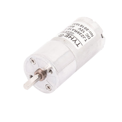 Harfington Uxcell DC 12V 500RPM High Torque Low Speed Solder Cylindrical Gear Box Motor