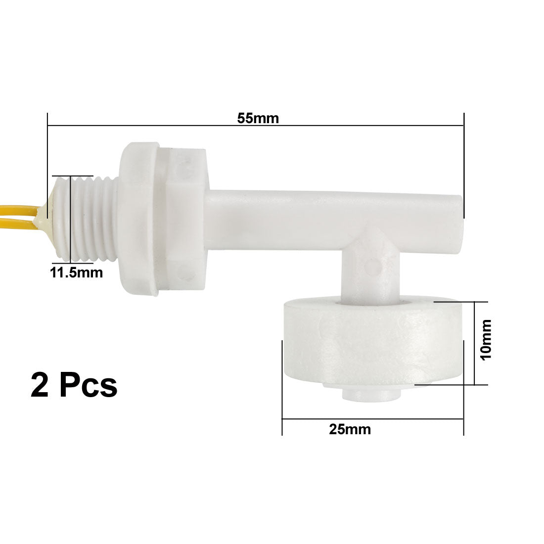 uxcell Uxcell 2Pcs Liquid Water Level Control Sensor Right Angle Float Switches ZPC1