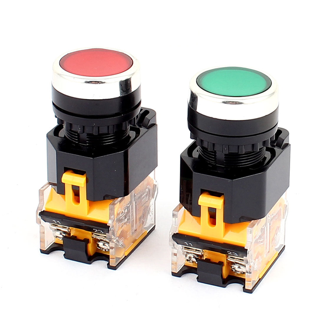 uxcell Uxcell 1 Pair LA38/203 AC 400V 10A Momentary 1N0 1NC Push Button Switch