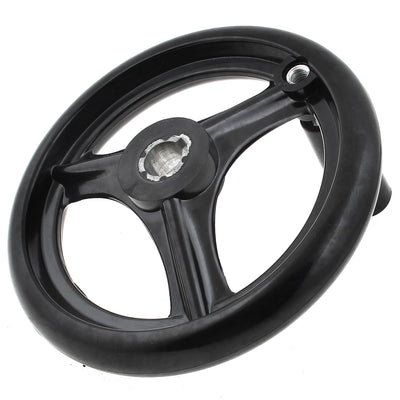 Harfington Uxcell 16mm x 160mm Plastic 3 Spokes Lathe Tool Milling Machine Hand Wheel Black