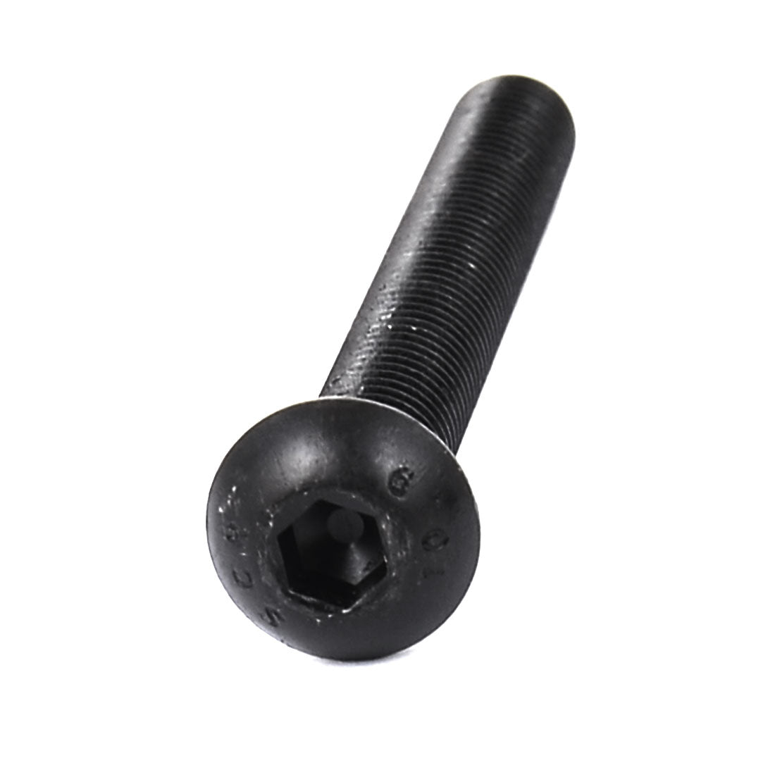 uxcell Uxcell M8x70mm 10.9 Alloy Steel Button Head Hex Socket Cap Screw Bolt Black 10pcs