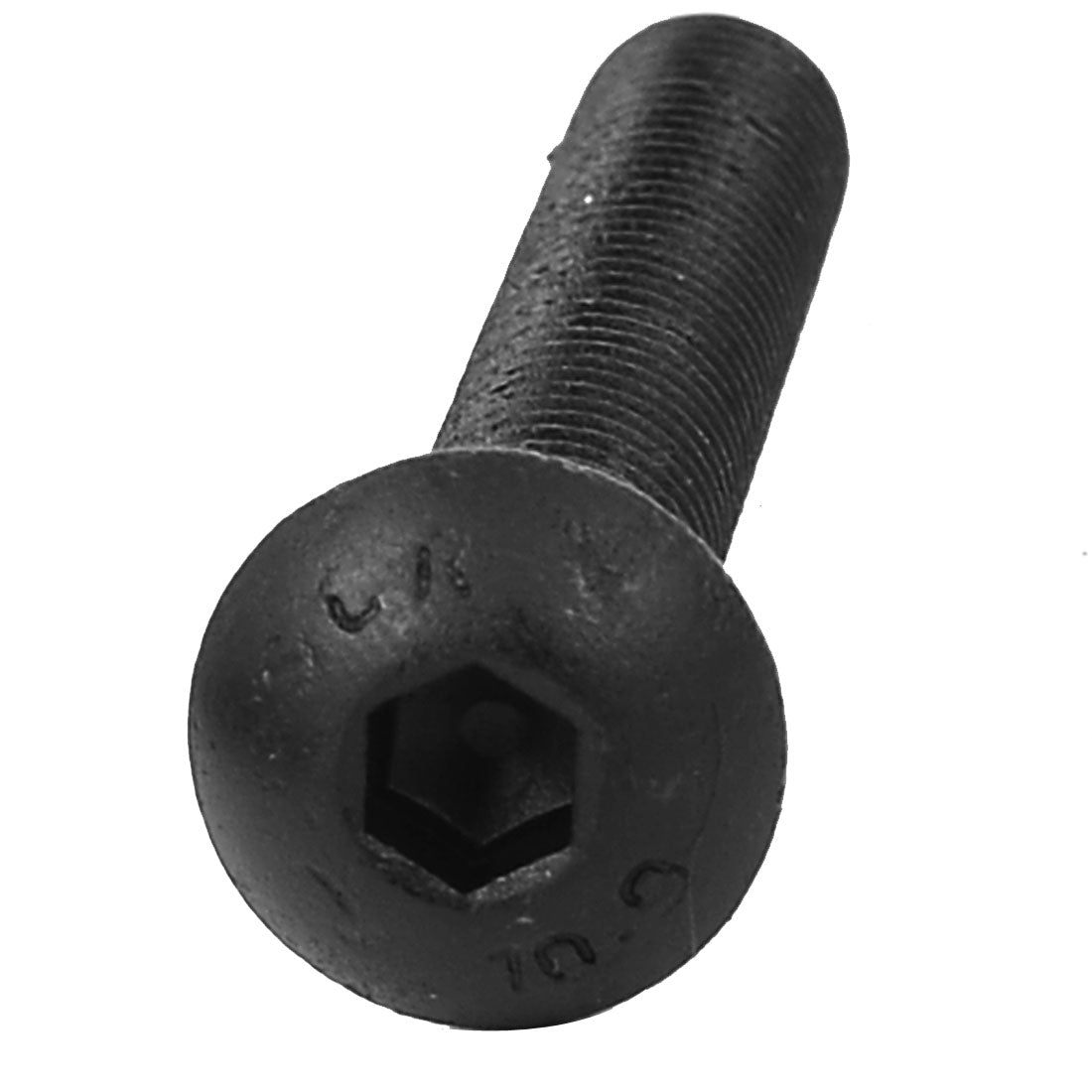 Uxcell Uxcell M10x65mm 10.9 Alloy Steel Button Head Hex Socket Cap Screw Bolt Black 8pcs