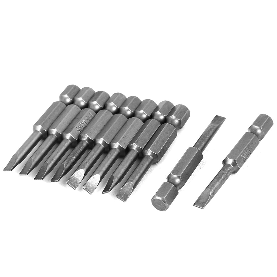 Uxcell Uxcell 2.5mm Tip Magnetic Slotted Flat Head Screw Driver Bits 10 Pcs