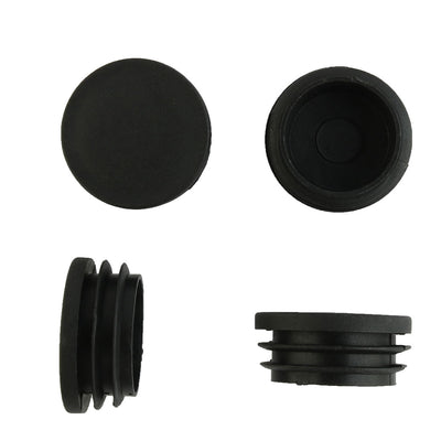 Harfington Uxcell Plastic Round Table Blanking End Cap Cover Pipe Tube Insert Black 38mm Dia 4pcs