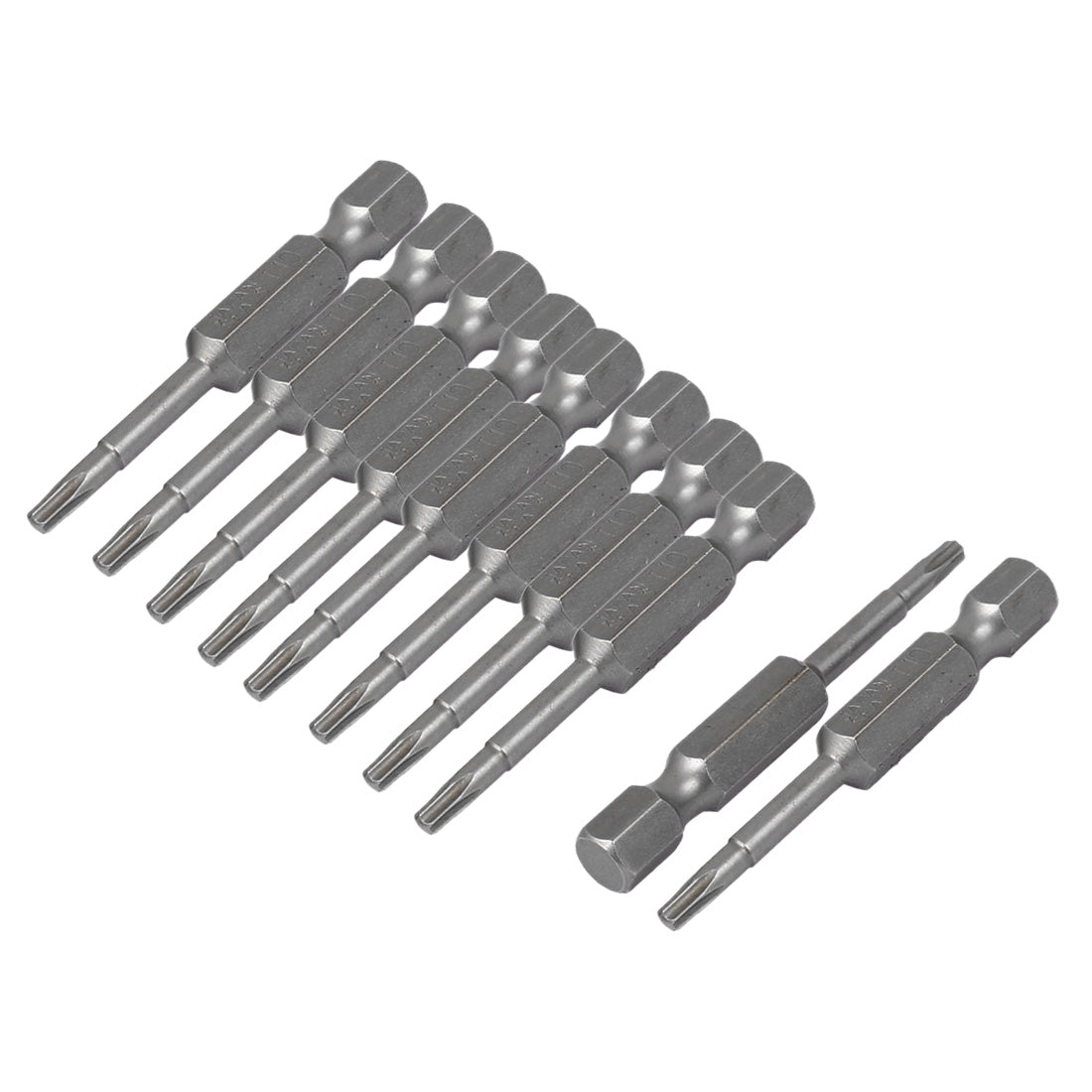 uxcell Uxcell 10 Pcs 1" Point T10 Magnetic Torx Screwdriver Bits 50mm Length