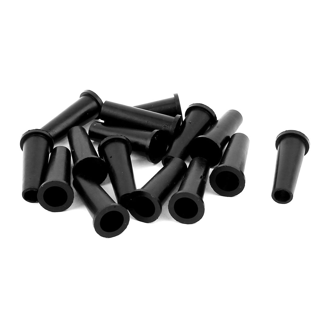 uxcell Uxcell 15 Pcs 31mm x 9mm x 7.5mm Strain Relief Cord Boot Protector Cable Hose Black