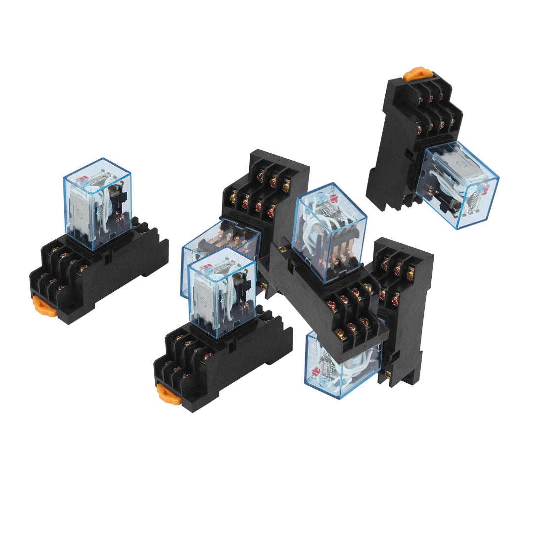 uxcell Uxcell 6 Pcs AC 110V Coil Power Relay HH54PL 14PIN With Socket Base