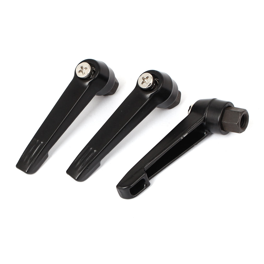 uxcell Uxcell M8 Female Thread Clamping Lever Adjustable Handle Grip 3pcs