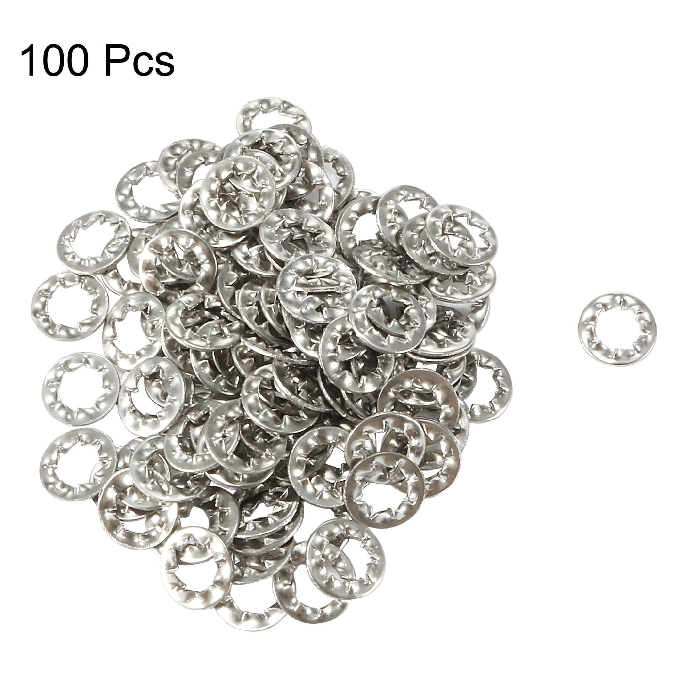 uxcell Uxcell M5 304 Stainless Steel Internal Star Lock Washers 100 Pcs