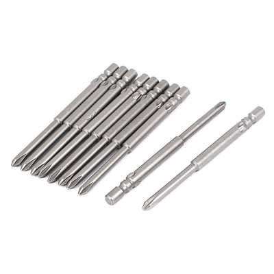 Harfington Uxcell 3mm PH1 Head 4mm Round Shank Magnetic Phillips Screwdriver Bits 10pcs