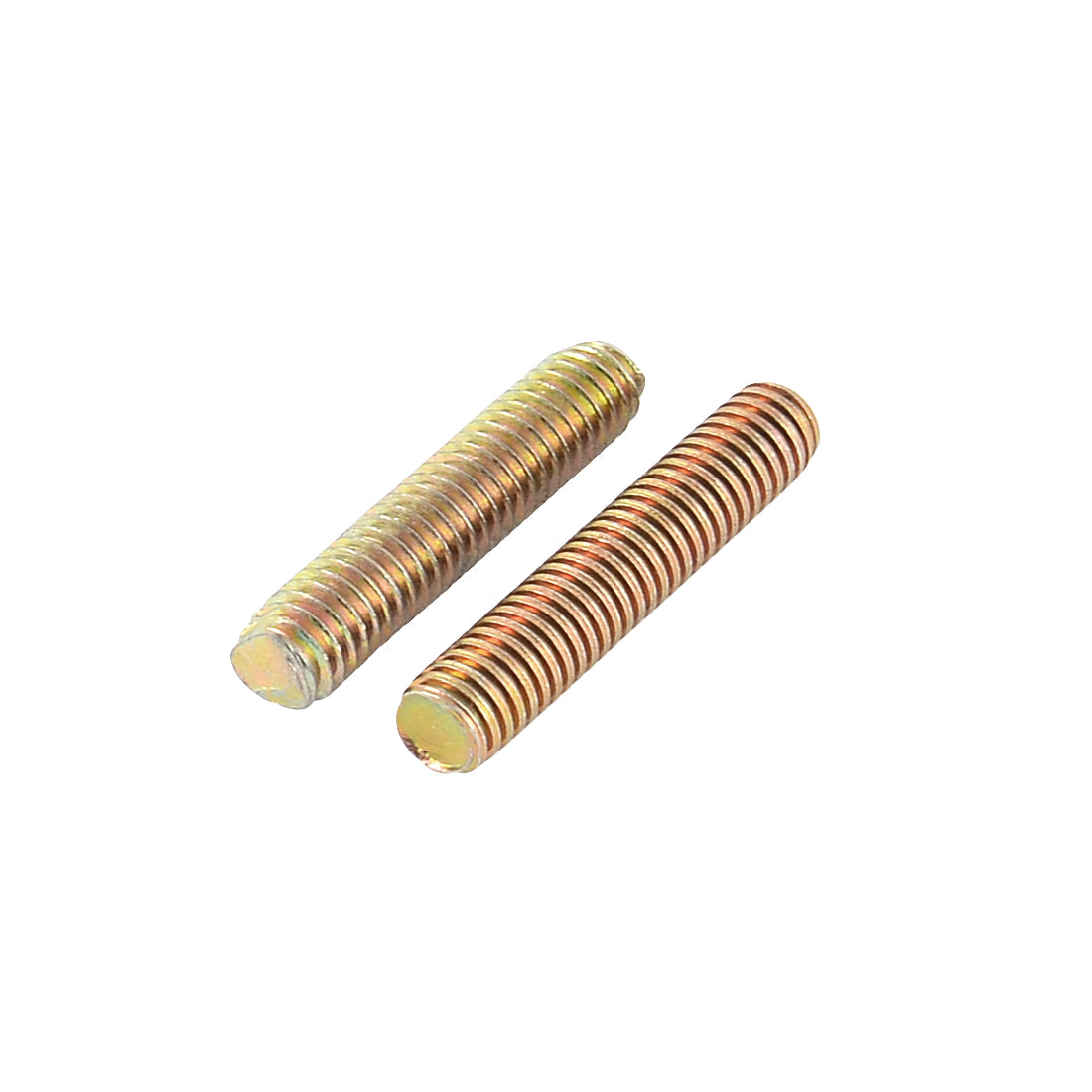 uxcell Uxcell 1mm Pitch M6 x 30mm Male Threaded Rod Bar Stud Bronze Tone 10 Pcs