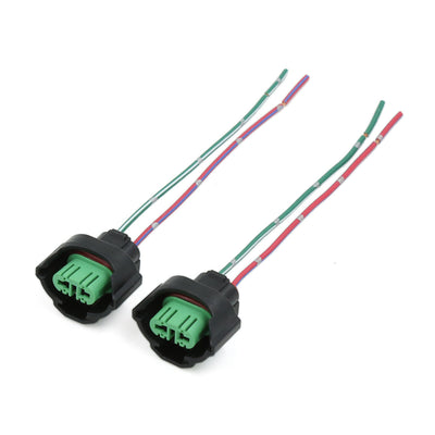 uxcell Uxcell 2 Pcs H11 Headlight Bulb Female Wire Harness Connector Wiring Socket