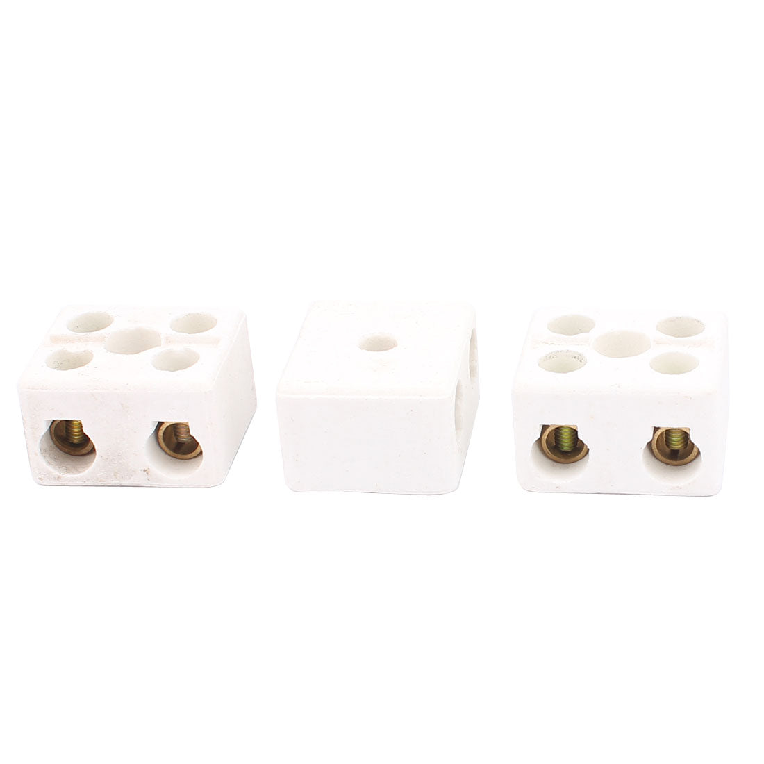 uxcell Uxcell 3PCS Cable Connector 2 Position 2 Row Ceramic Terminal Block 220V 30A