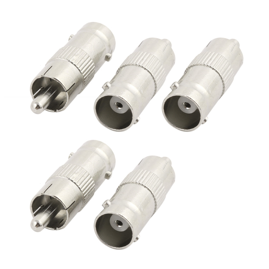 uxcell Uxcell 5pcs BNC Female Jack to RCA Male Adapter Straight Connector for CCTV Security Camera