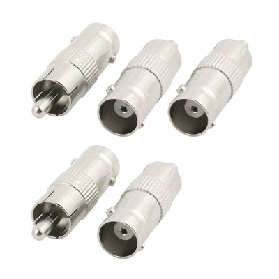 Harfington Uxcell 5pcs BNC Female Jack to RCA Male Adapter Straight Connector for CCTV Security Camera