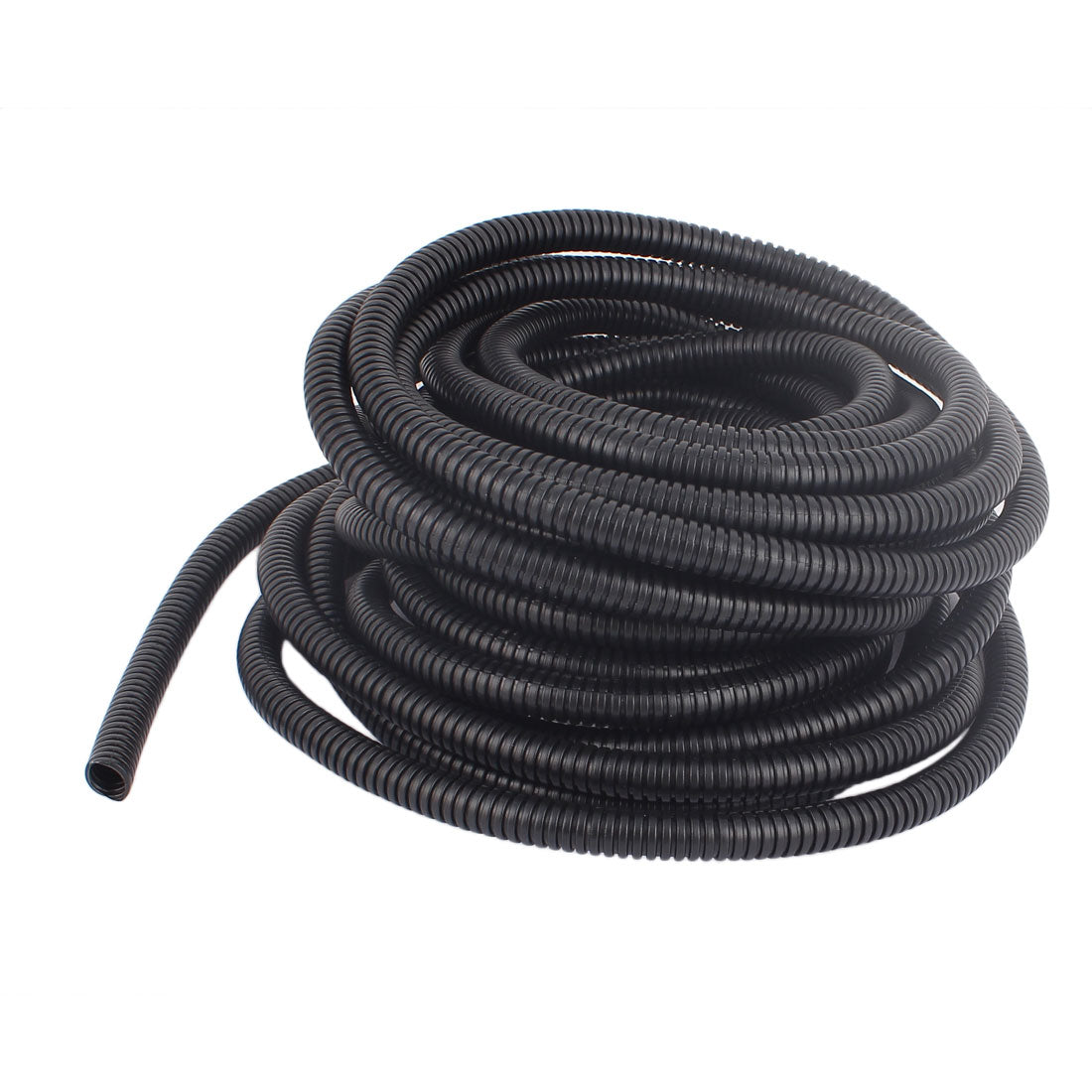uxcell Uxcell 11 M 10 x 13 mm PVC Flexible Corrugated Conduit Tube for Garden,Office Black