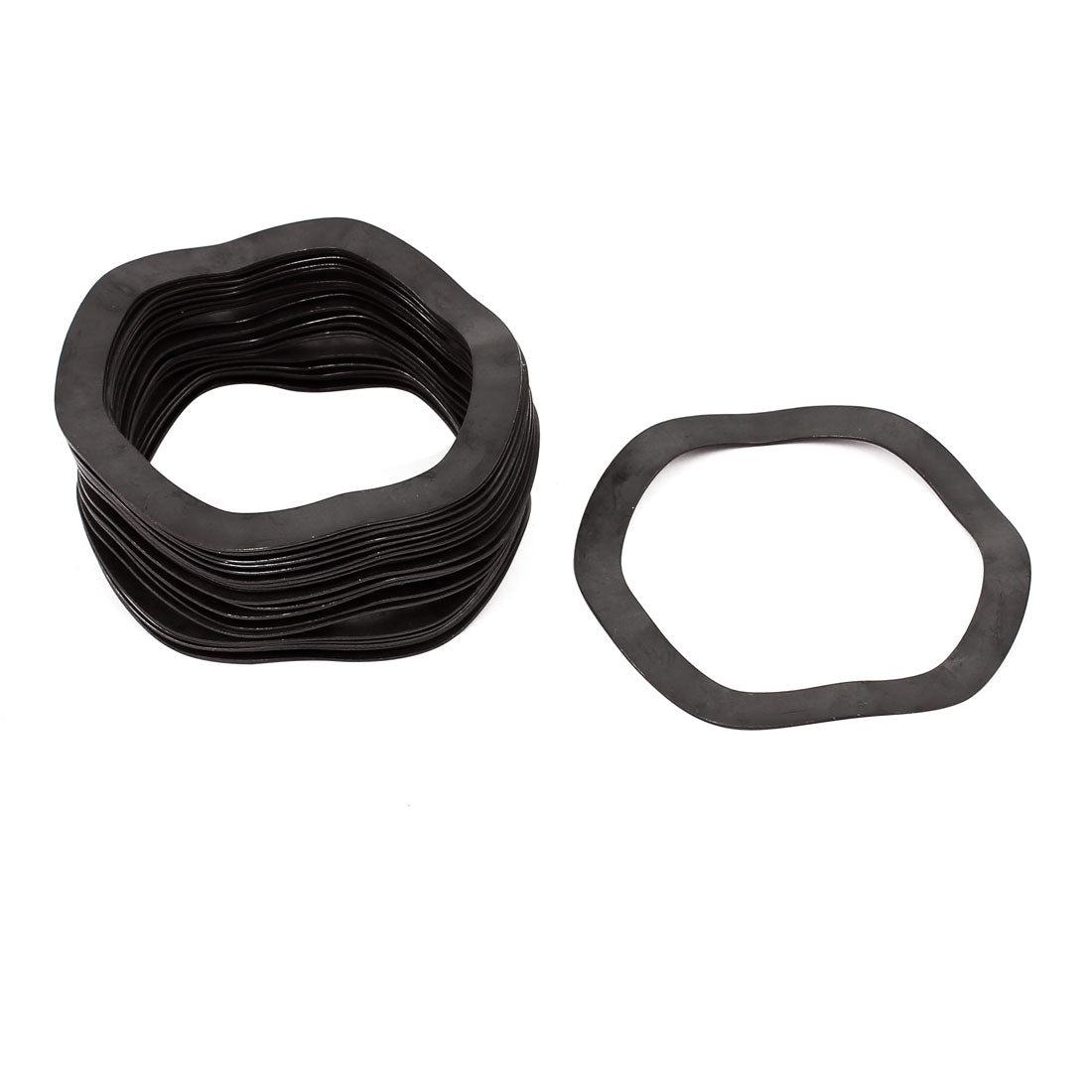 uxcell Uxcell 20 Pcs Black Metal Wavy Wave Crinkle Spring Washers M40 40 x 50 x 0.5mm