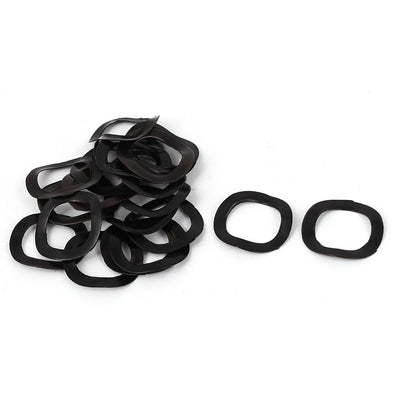 Harfington Uxcell 20 Pcs Black Metal Wave Crinkle Spring Washer 10mm x 15mm x 0.3mm