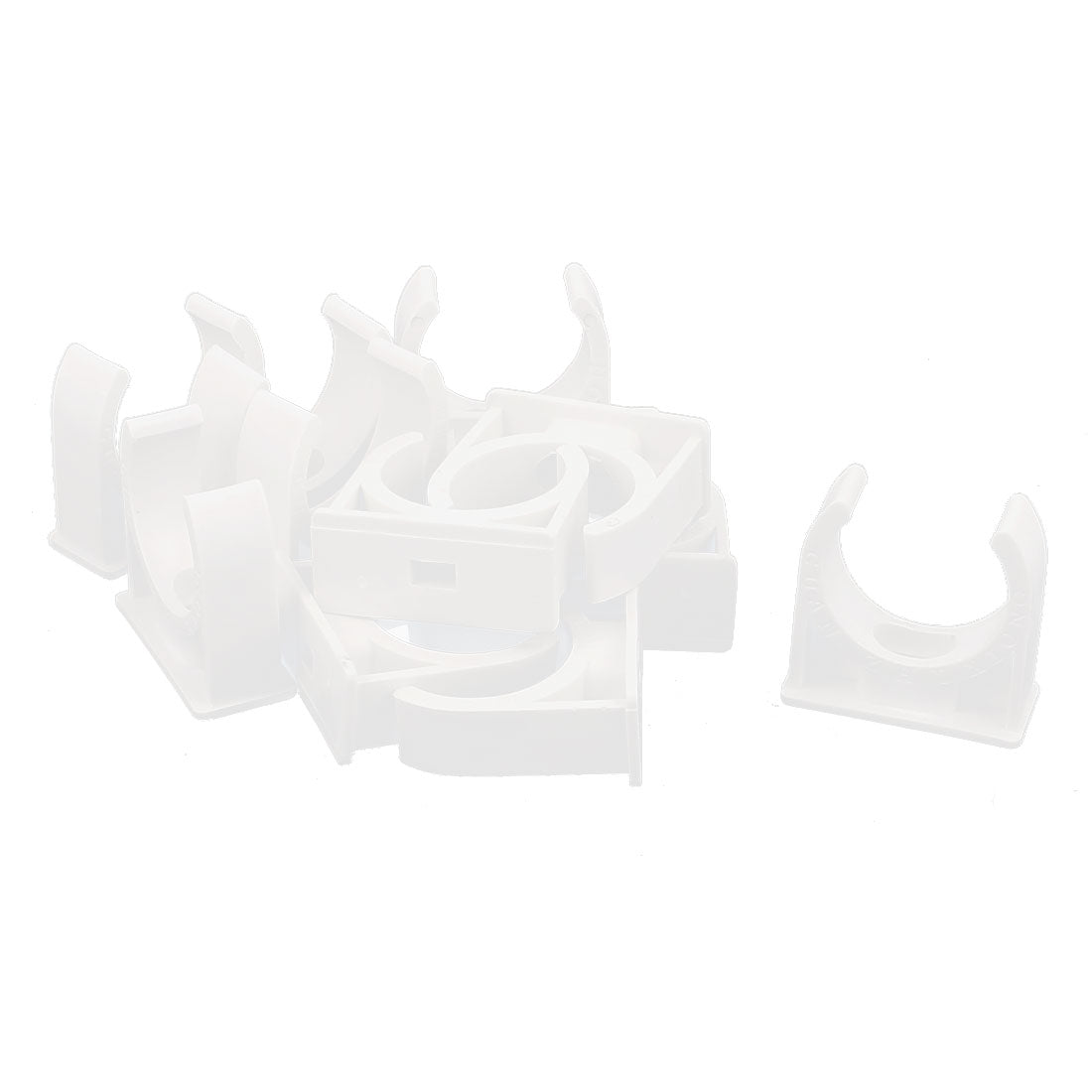 uxcell Uxcell 12 Pcs 30mm Diameter PVC Water Tube Pipe Clamps Clips Connectors White