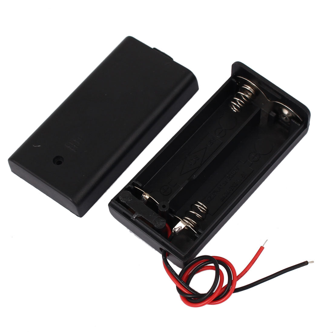 uxcell Uxcell 2 Pcs 3V Power Supply 2 x AA Battery Holder Enclosed Case Box Switch 160mm Lead
