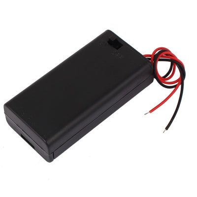 Harfington Uxcell 2 Pcs 3V Power Supply 2 x AA Battery Holder Enclosed Case Box Switch 160mm Lead