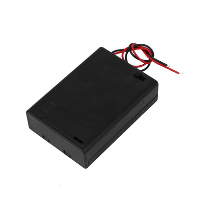 Harfington Uxcell 4.5V Power Supply 3 x AA Battery Holder Enclosed Case Box On-Off Switch 160mm Leads
