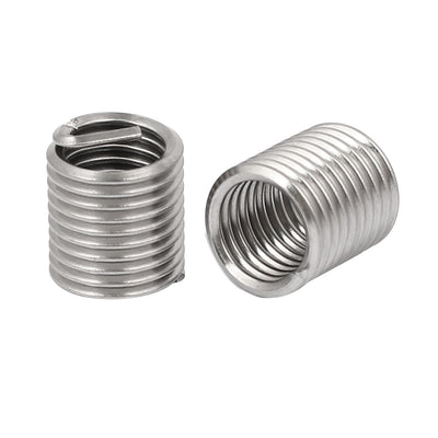 Harfington Uxcell M8x1.25mmx2D 304 Stainless Steel Helicoil Wire Thread Insert 30pcs