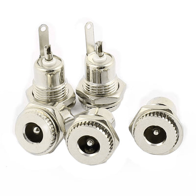 Harfington Uxcell 5pcs DC-099 Female 5.5 x 2.5mm Panel Mounting DC Power Jack Socket Connector