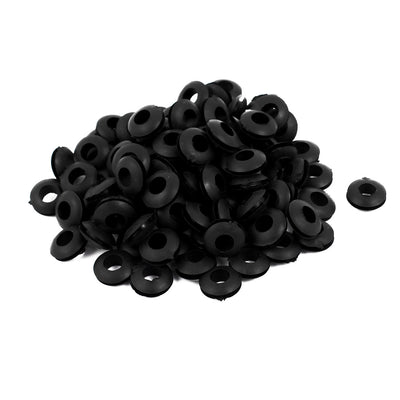 Harfington Uxcell Armature Bar Electric Cable Protector Rubber Ring Wiring Grommets Black 6mm Inner Dia 100pcs