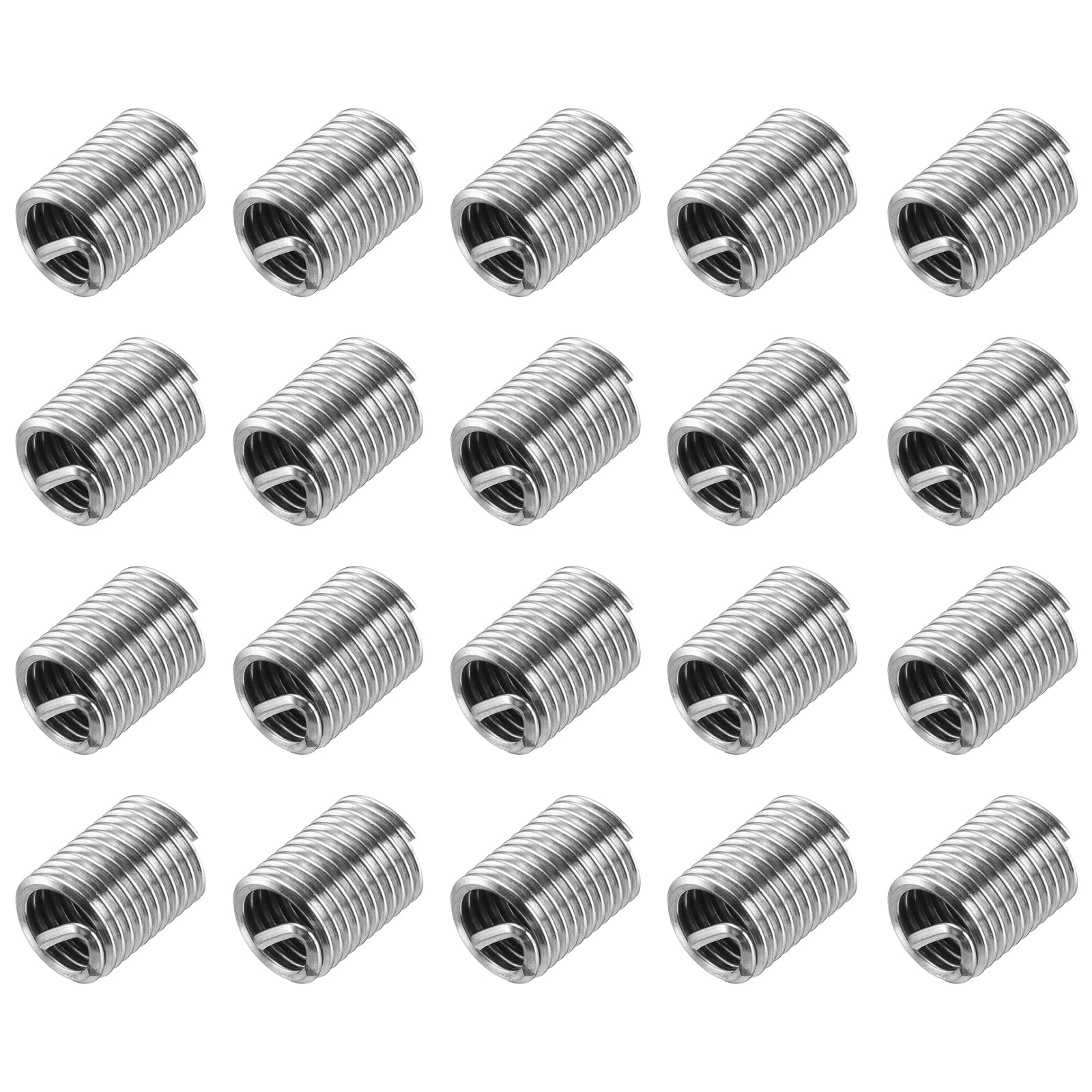 Uxcell 20pcs Wire Thread Inserts M6 x 1 2D 304 Stainless Steel Helical ...