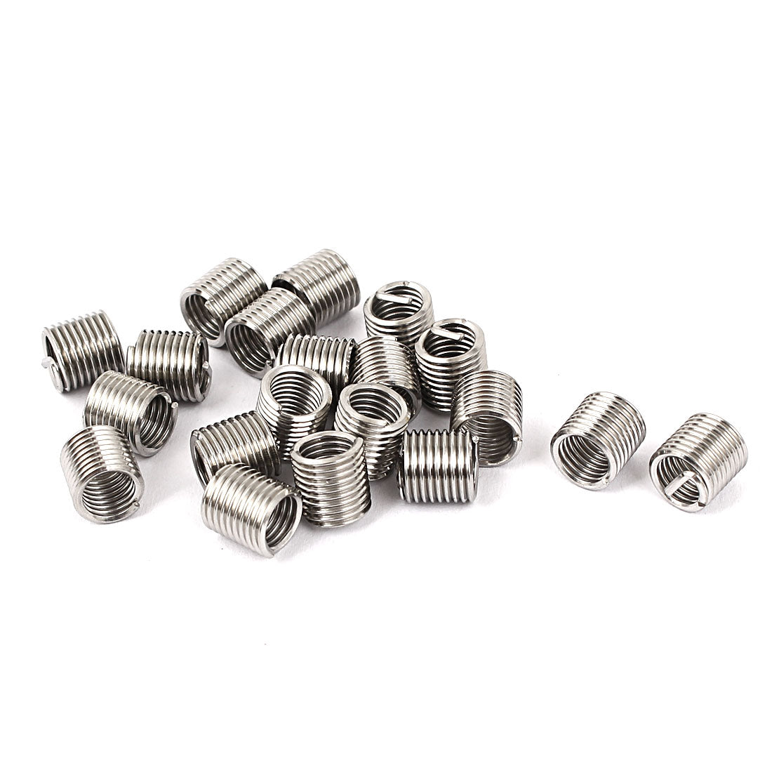 uxcell Uxcell M6 x 1mm x 2D 304 Stainless Steel  Wire Thread Inserts 20pcs