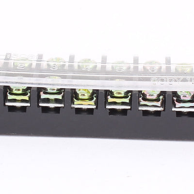 Harfington Uxcell 8 Pcs TB-1508L 8 Positions Dual Row  Screw Electric Wire Connection Barrier Terminal Strip 600V 15A