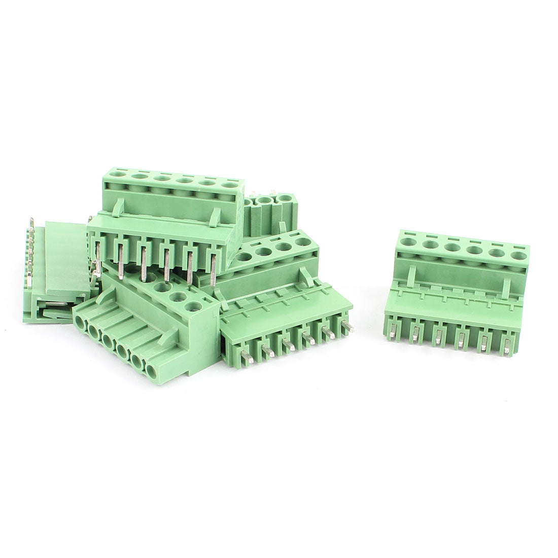 uxcell Uxcell 6 Pairs 5.08mm Pitch 6 Pin Male to Female PCB Pluggable Terminal Block Connector