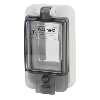 Harfington Uxcell Waterproof Clear Rectangle 2 Position Distribution Box Switch Cover for Circuit Breaker