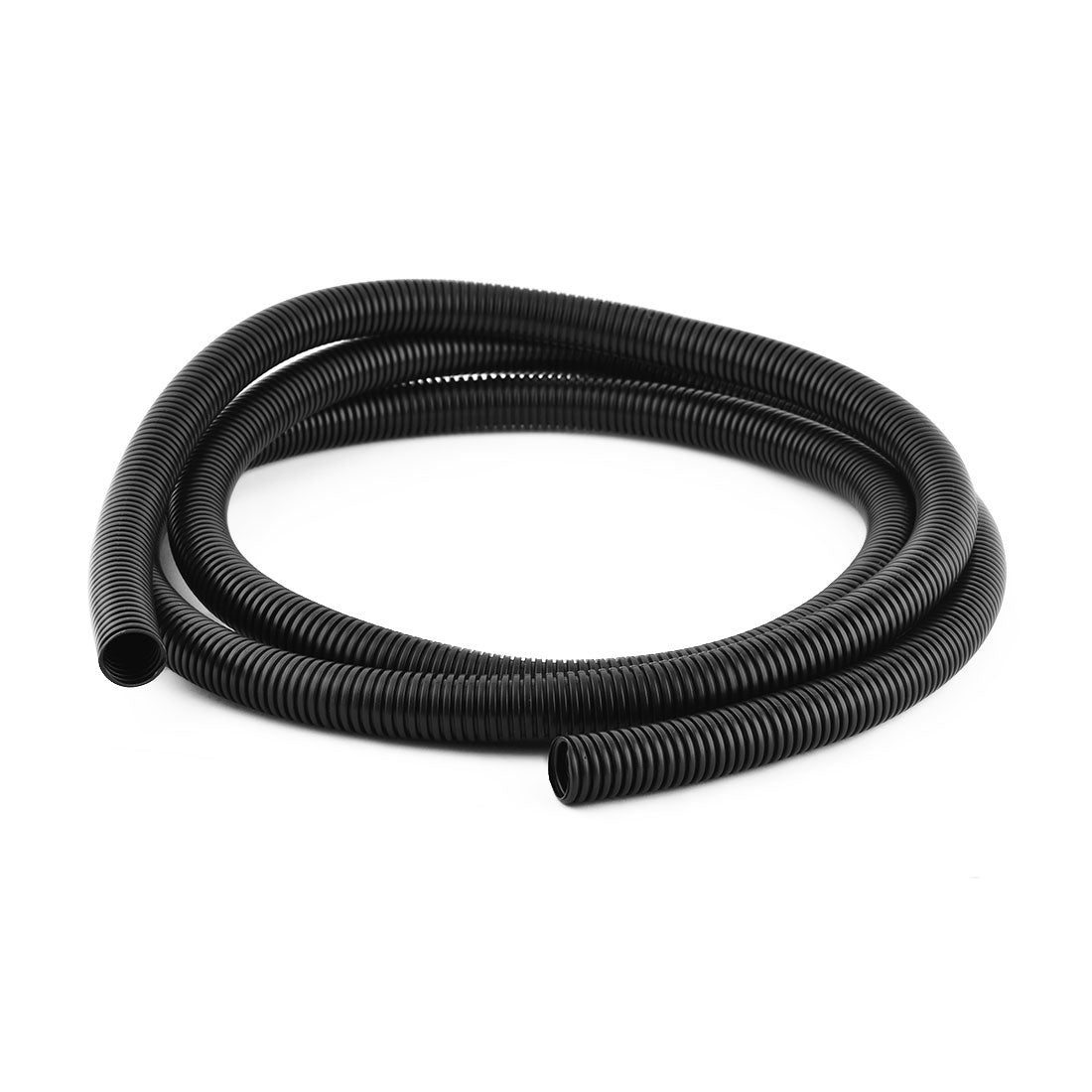 uxcell Uxcell 2.5 M 18 x 21 mm Nylon Flexible Corrugated Conduit Tube for Garden,Office Black