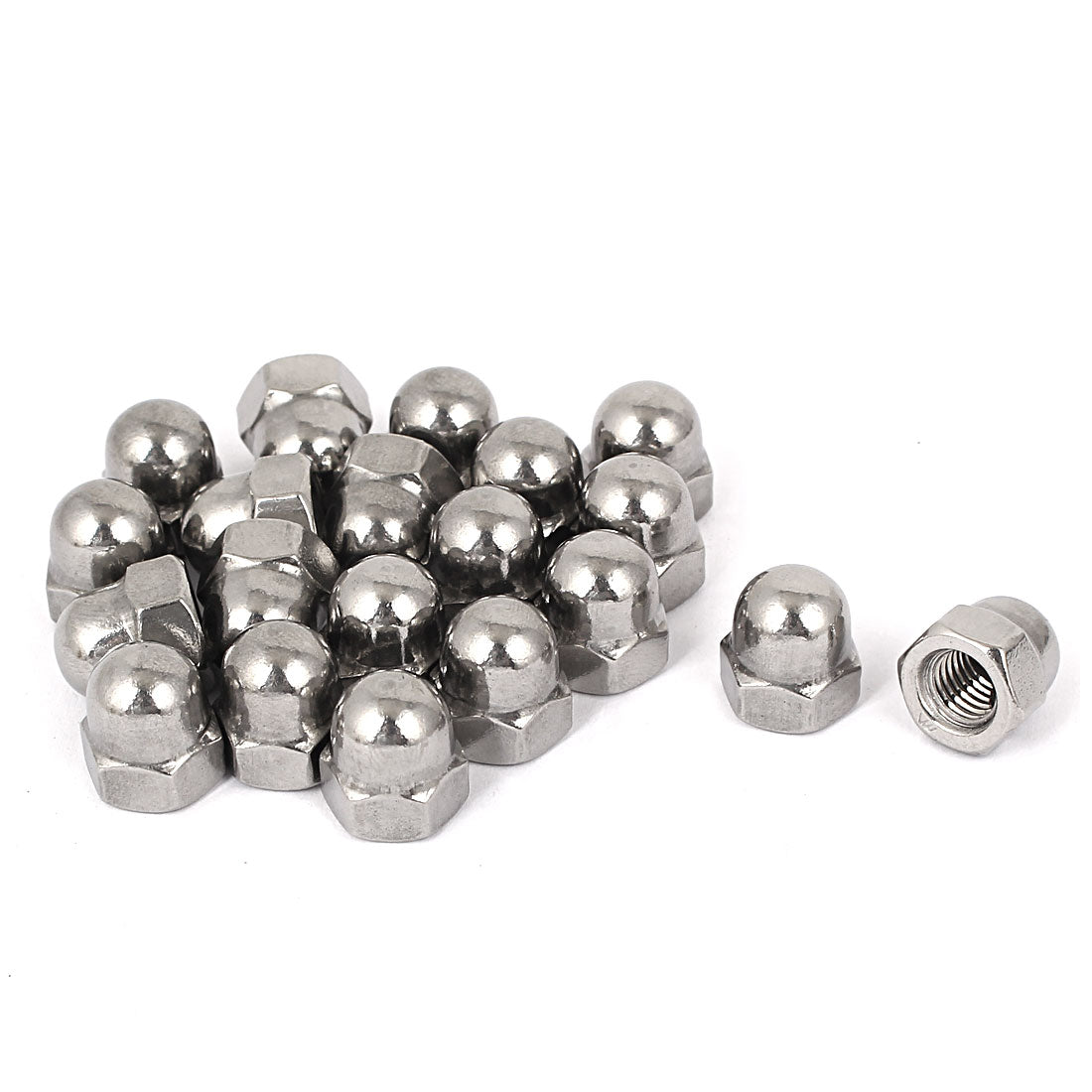 uxcell Uxcell M8 Thread Dia Dome Head 316 Stainless Steel Cap Acorn Hex Nuts 20pcs