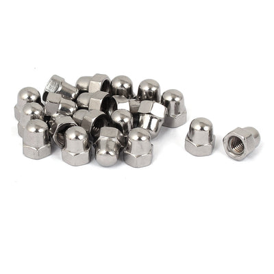 Harfington Uxcell M5 Thread Dia Dome Head 304 Stainless Steel Cap Acorn Hex Nuts 20pcs