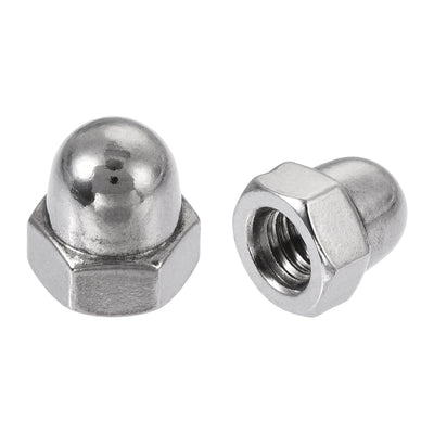 Harfington Uxcell M4 Thread Dia Dome Head 304 Stainless Steel Cap Acorn Hex Nuts 20pcs