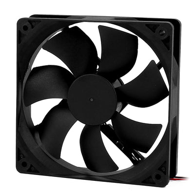 Harfington Uxcell Black Plastic Square 120 x 120 x 25mm DC 24V Heatsink Cooling Fan 2Pcs for PC Case