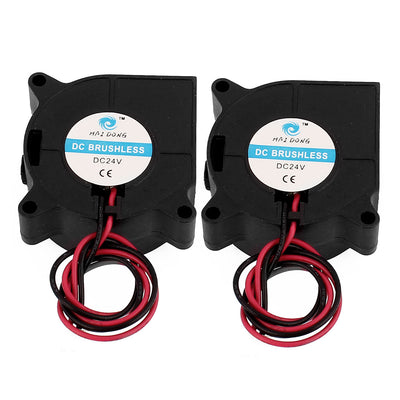 Harfington Uxcell 40x40x20mm Brushless Black Mini Cooling Axial Fan DC 24V 2Pcs for Computer PC