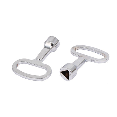 Harfington Uxcell 54mmx40mm Metal Triangle Socket Spanner Keys 2pcs for 8mm Triangular Panel Lock