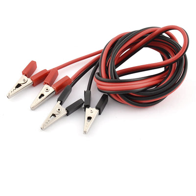 Harfington Uxcell Double End Alligator Clip Clamp Battery Test  Jumper Cable 1.5M Long