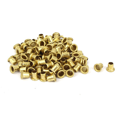 Harfington Uxcell 4mm x 5mm Double Sided Hollow Rivets Grommets Tool 100 Pcs