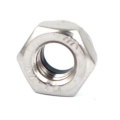 Harfington Uxcell M10 304 Stainless Steel Self-Locking Nylon Insert Hex Lock Nuts 20pcs