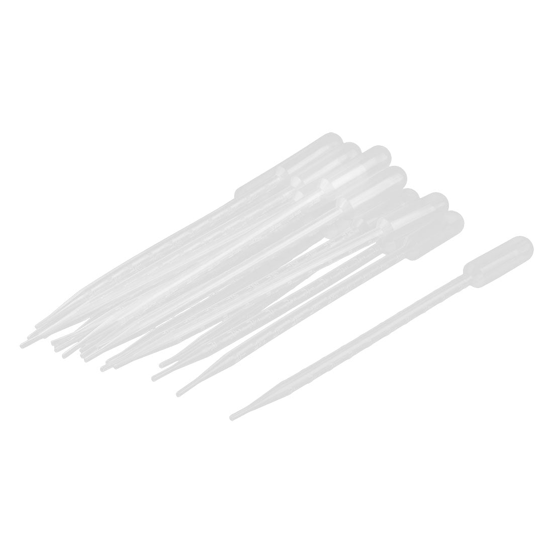 uxcell Uxcell Plastic Transfer Pipettes Graduated Dropper Clear 10ml Capacity 20 Pcs