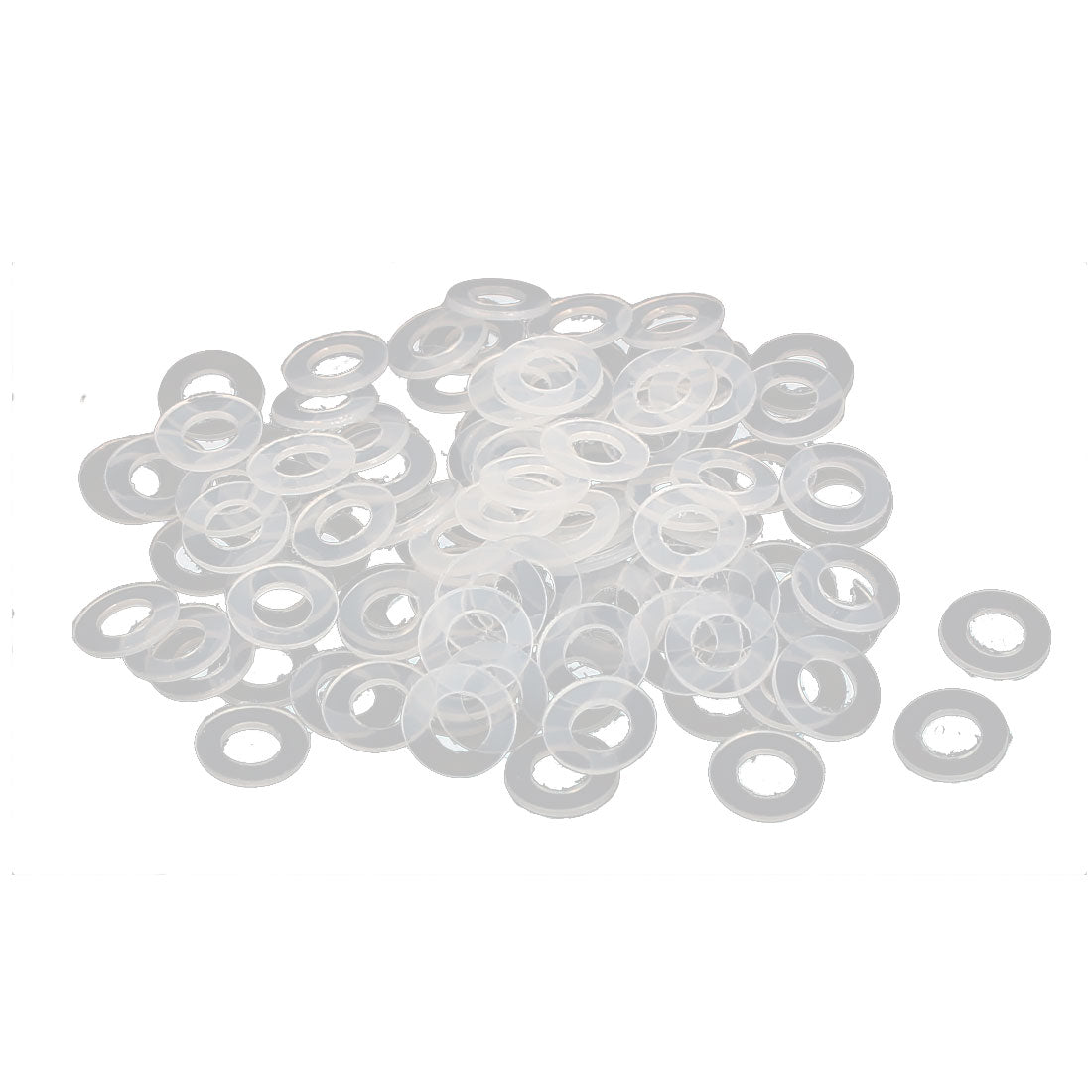 uxcell Uxcell Nylon Insulation Flat Spacer Washers Gasket Rings, Clear, Pack of 100