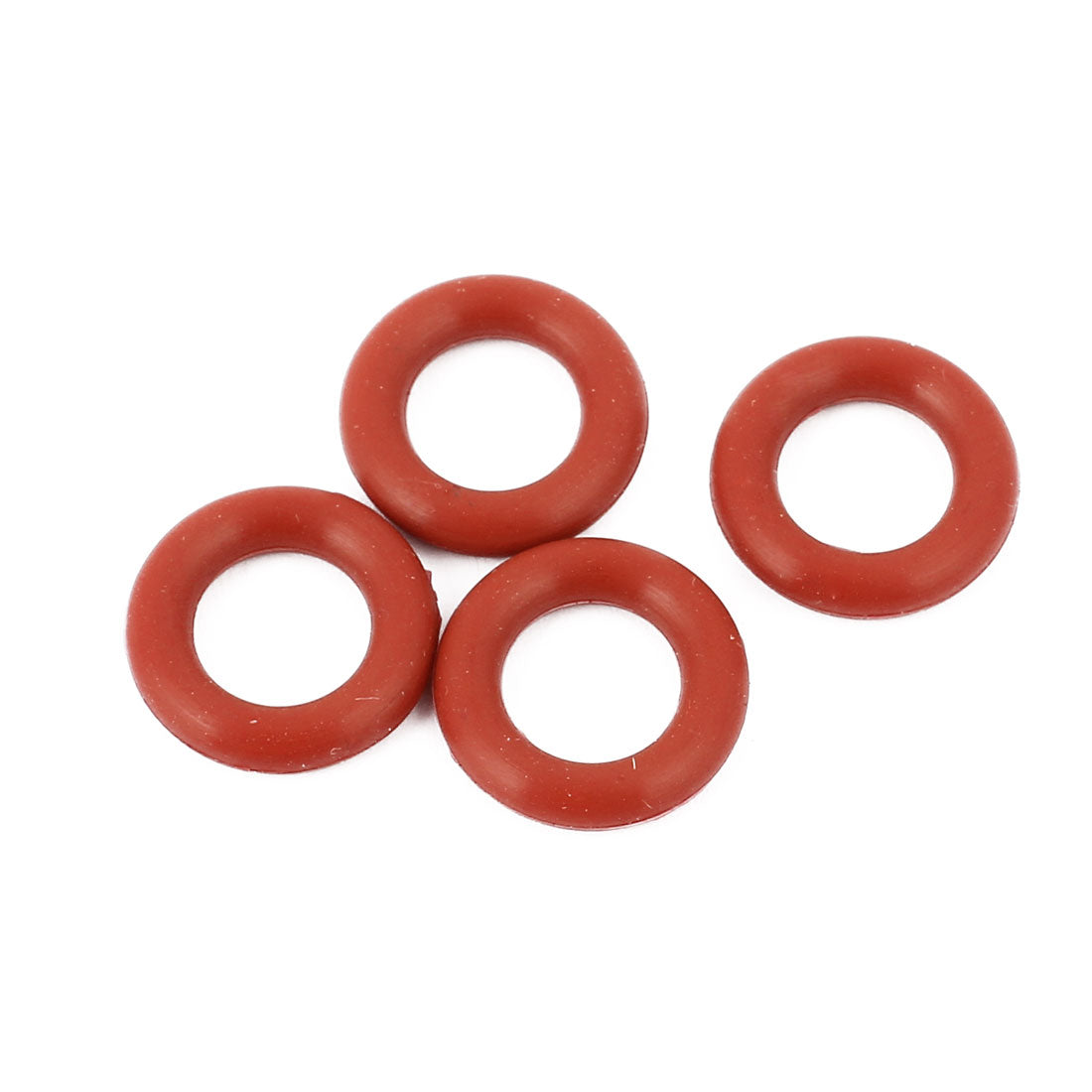 uxcell Uxcell 4pcs 3mm Thick Heat Oil Resistant Mini O-Ring Rubber Sealing Ring 14mm OD Red